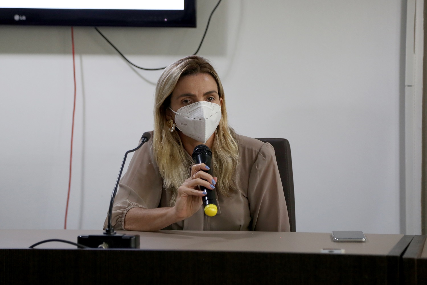 Polyana Ribeiro, secretária de Saúde de Lagarto, esteve presente na apresentação dos dados