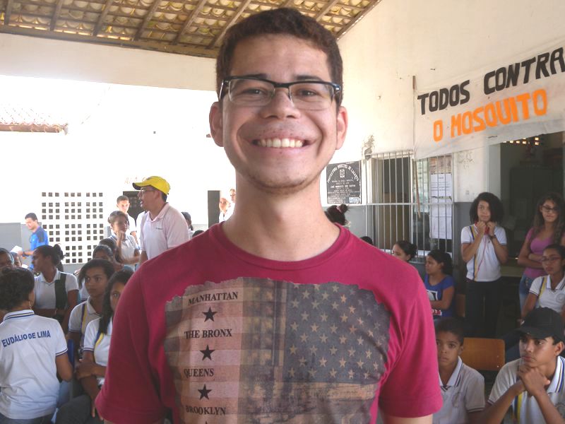 Filipe Miguel, aluno da turma de Prática de Ensino na Comunidade