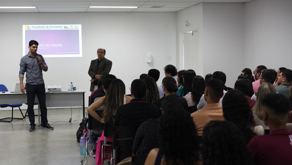 Vice-diretor do campus, o professor André Barreto falou sobre o Núcleo de Empreendedorismo e Inovação em Saúde do campus Lagarto. 