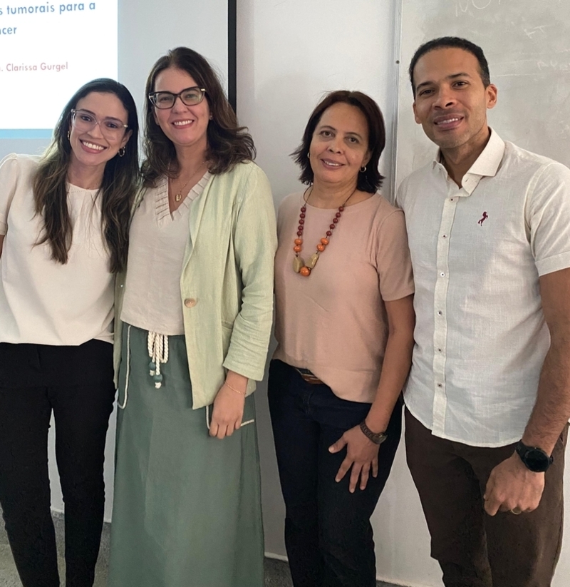 Docentes Ludmila, Clarissa, Virgínia e Fabrício 