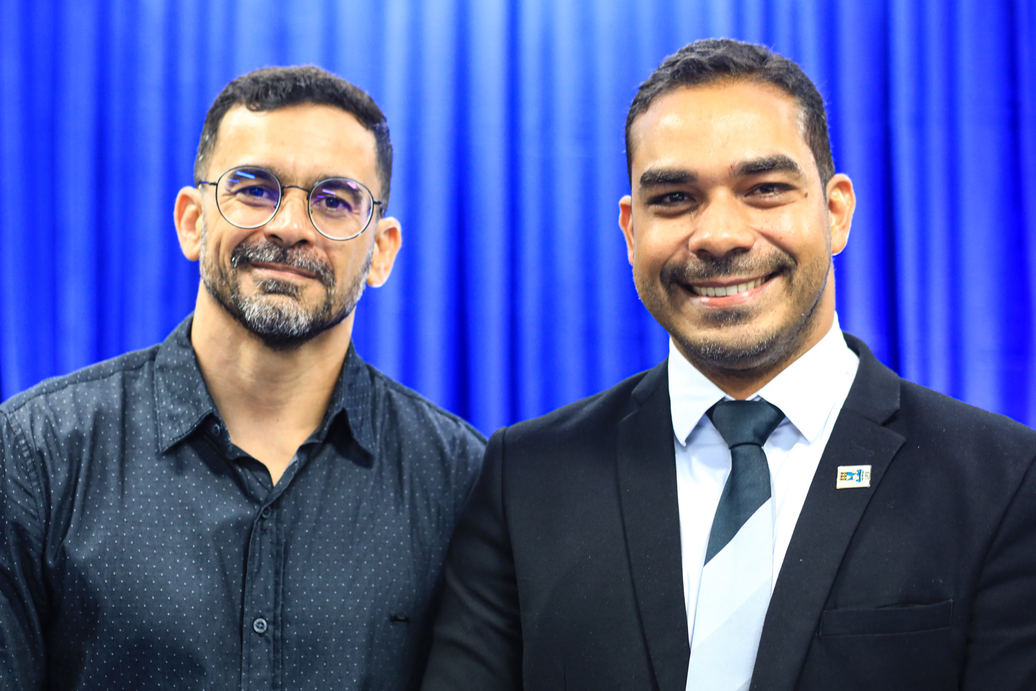 Vice-diretor Luís Felipe Souza e diretor Makson Oliveira. Foto: Pedro Ramos/ Ascom UFS/Arquivo