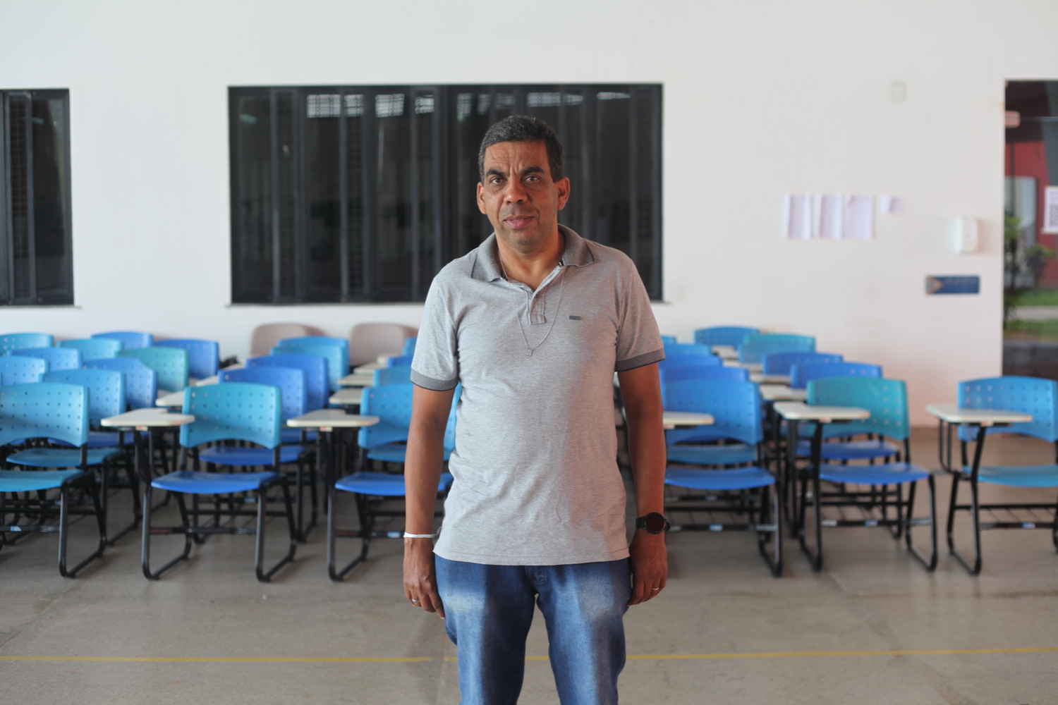 O funcionário terceirizado Jorge Wilton acha importante estar atualizado sobre alimentação. Foto: Ana Laura/Campus Lagarto