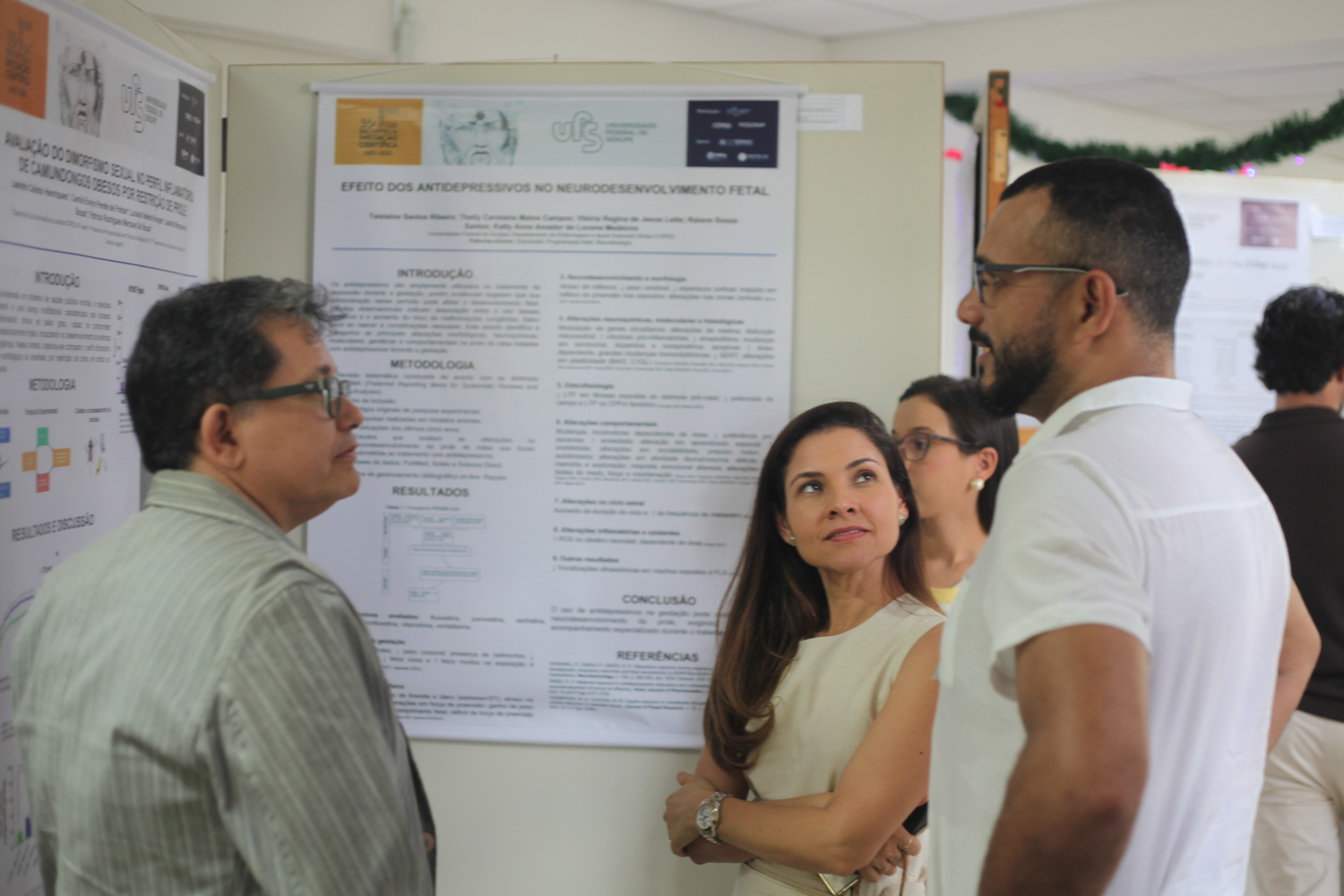 Professores Adriana Gibara e Ricardo Cavalcanti foram os avaliadores externos. Foto: Ana Laura Farias/Campus Lagarto