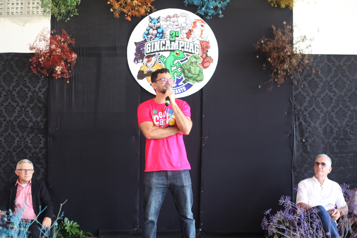 Vice-diretor do campus Lagarto, professor Luis Felipe Souza,na abertura da terceira edição da Gincana.Foto: Ana Laura Farias/Campus Lagarto/Arquivo