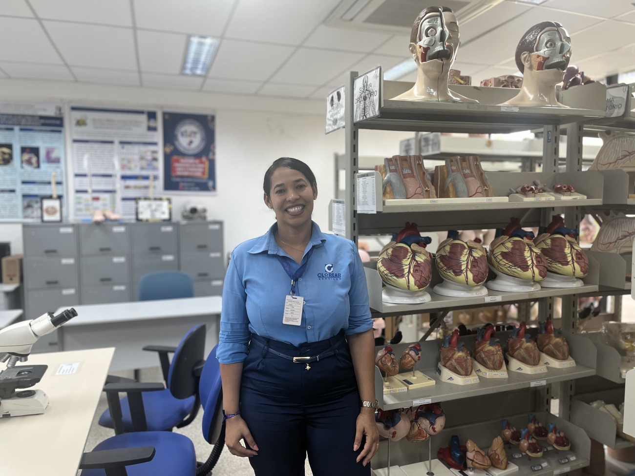 Márcia Santos é funcionária terceirizada. Foto: Ana Laura Farias/Campus Lagarto