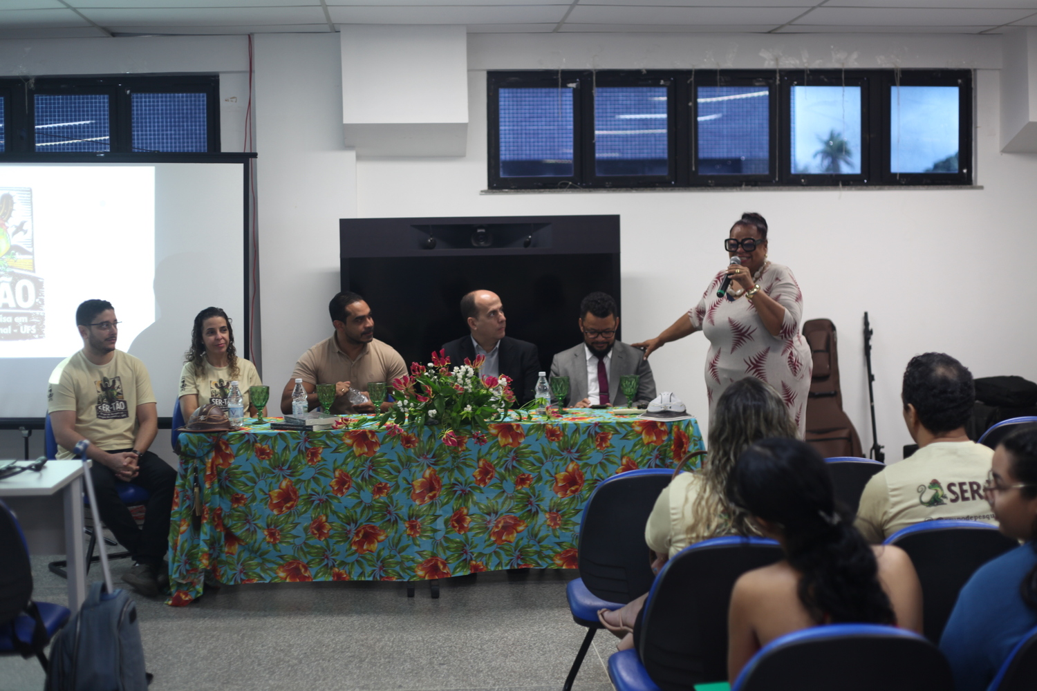 Mesa de abertura do evento. Foto: Ana Laura Farias/Campus Lagarto