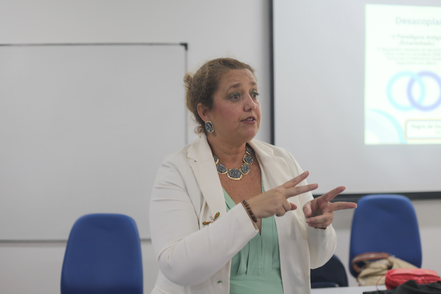 Docente Sheila Schneiberg foi responsável pela ação. Foto: Ana Laura Farias/Campus Lagarto